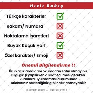 PRS23 Milano Yazı Tipi 2cm Yükseklik 10 karakter