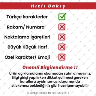 PRS24 California Yazı Tipi 4lü Set