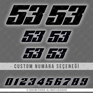 PRS29 Siyah Reflektif Custom Numara Seti