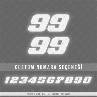 PRS31 Reflektif Numara Stickerı 2li Set