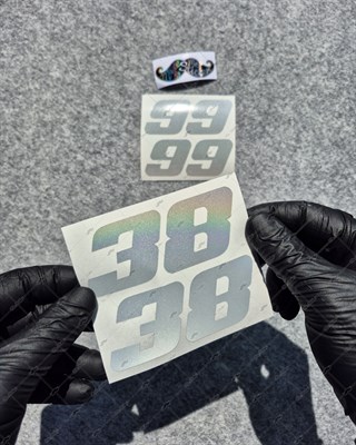 PRS31 Reflektif Numara Stickerı 2li Set