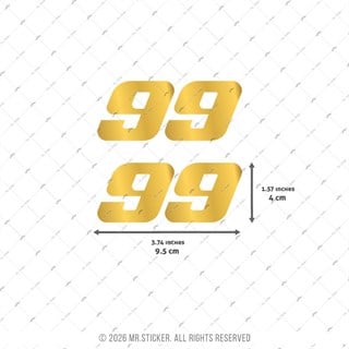 PRS33 Altın Seri Numara Stickerı 2li Set