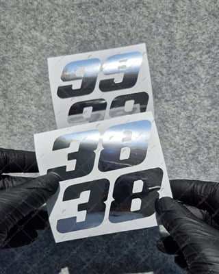 PRS32 Krom Seri Numara Stickerı 2li Set
