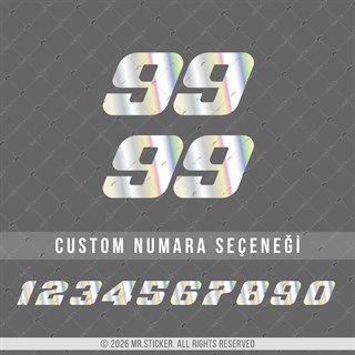 PRS35 Hologram Numara Stickerı 2li Set
