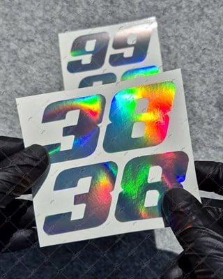 PRS35 Hologram Numara Stickerı 2li Set