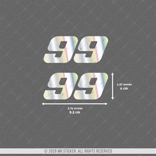 PRS35 Hologram Numara Stickerı 2li Set
