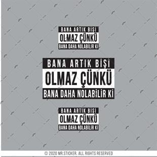 RFHLM199 Reflektif Bana Bisi Olmaz Yazili Etiket Seti