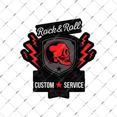 SKL12 Custom Servis Kurukafa Etiketi