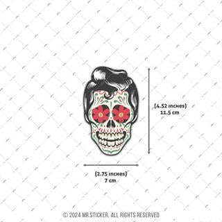 SKL26 Elvis Sacli Sugar Skull Kurukafa Etiketi