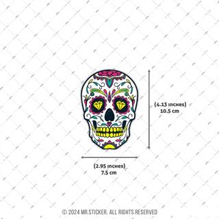 SKL55 Elmas Gozlu Sugar Skull Etiketi