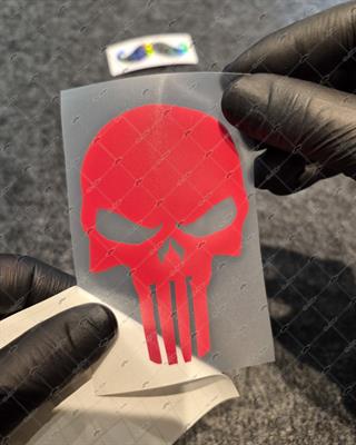 SKL60 Mat Kırmızı Kurukafa Stickerı | Fırsat Ürünü