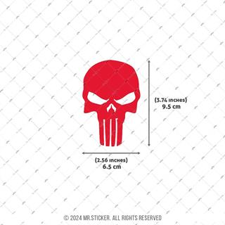 SKL60 Mat Kırmızı Kurukafa Stickerı | Fırsat Ürünü