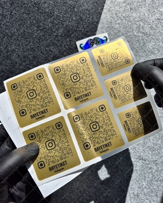 SMINS29 Altın Görünümlü QR Instagram Seti 7 Parça