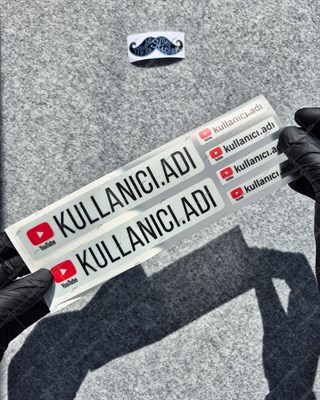 SMYTB30 Reflektif Youtube Sticker Seti 6 Parça
