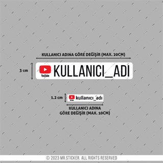 SMYTB30 Reflektif Youtube Sticker Seti 6 Parça