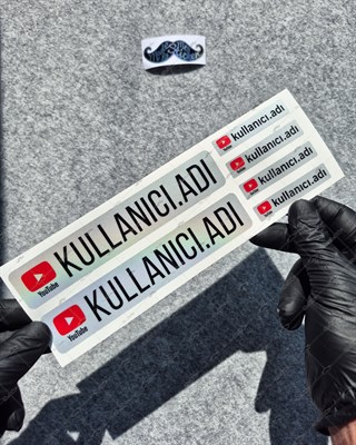 SMYTB30 Reflektif Youtube Sticker Seti 6 Parça