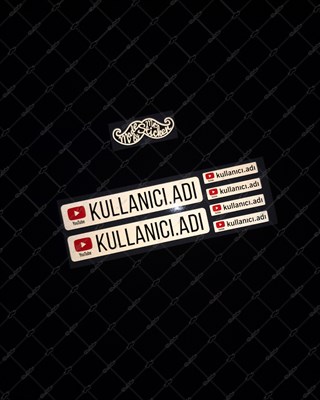 SMYTB30 Reflektif Youtube Sticker Seti 6 Parça