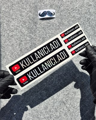 SMYTB31 Reflektif Youtube Sticker Seti 6 Parça