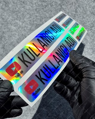SMYTB32 Hologram Youtube Sticker Seti  6 Parça