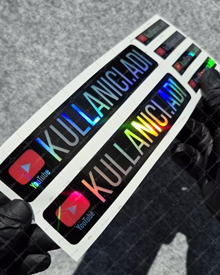 SMYTB33 Hologram Youtube Sticker Seti  6 Parça