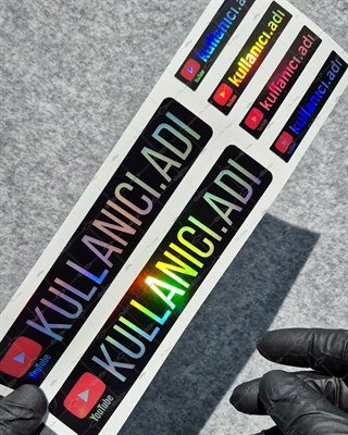SMYTB33 Hologram Youtube Sticker Seti  6 Parça