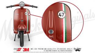 STS30 Kişiye Özel Numaralı Eskitilmiş Desenli Kırmızı Beyaz Yeşil Desenli Şerit