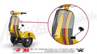 STS36 Kırmızı Turuncu Sarı Desenli Şerit