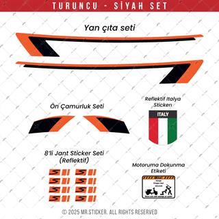 STS39 Vespa Uyumlu Yan Cita Seti Renk Secenekli