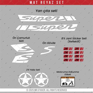 STS43 Vespa GTS/GTV Uyumlu Super Yan Cita Seti Renk Secenekli