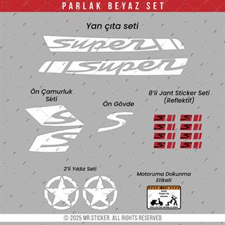 STS43 Vespa GTS/GTV Uyumlu Super Yan Cita Seti Renk Secenekli