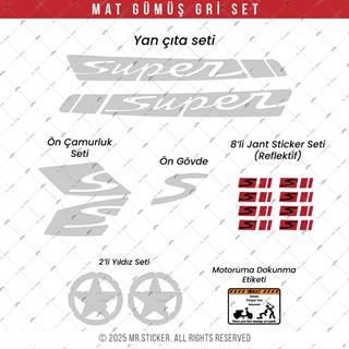 STS43 Vespa GTS/GTV Uyumlu Super Yan Cita Seti Renk Secenekli