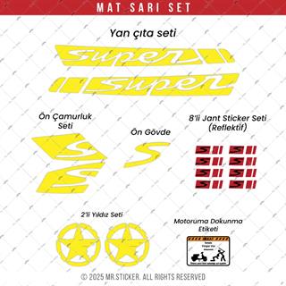STS43 Vespa GTS/GTV Uyumlu Super Yan Cita Seti Renk Secenekli