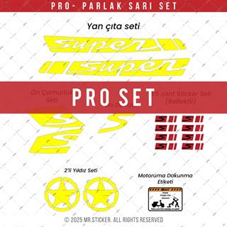 STS43 Vespa GTS/GTV Uyumlu Super Yan Cita Seti Renk Secenekli