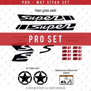 STS43 Vespa GTS/GTV Uyumlu Super Yan Cita Seti Renk Secenekli