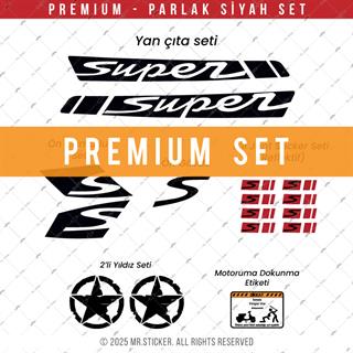 STS43 Vespa GTS/GTV Uyumlu Super Yan Cita Seti Renk Secenekli