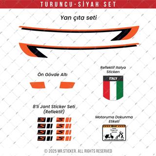 STS47 Vespa Primavera ve Sprint Uyumlu Yan Cita Sticker Seti