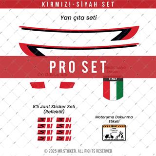 STS47 Vespa Primavera ve Sprint Uyumlu Yan Cita Sticker Seti