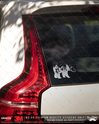 TWT15 Beyaz Eskiz Çalışma Ayı Etiketi Şeffaf Sticker