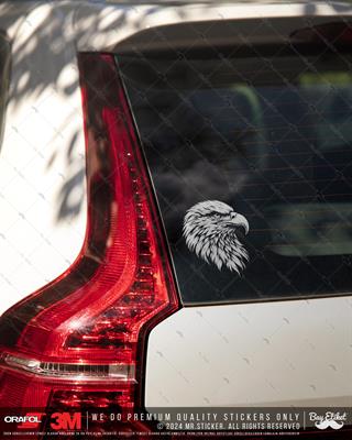 TWT16 Beyaz Çizgi Çalışma Kartal Etiketi Şeffaf Sticker