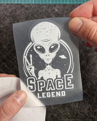 TWT19 Beyaz Uzay Efsanesi Etiketi Şeffaf Sticker