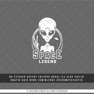 TWT19 Beyaz Uzay Efsanesi Etiketi Şeffaf Sticker