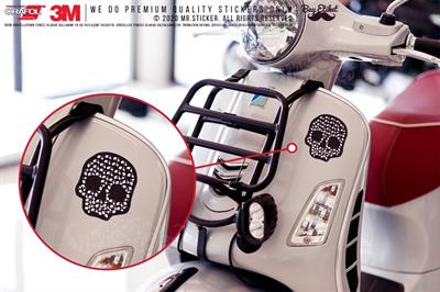 VSP10 Scooter Motifli Kurukafa Etiketi
