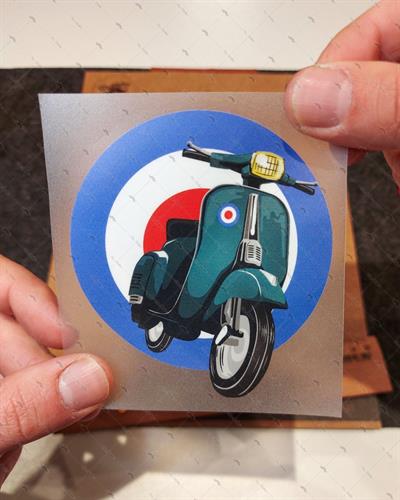 VSP33 Retro Scooter Etiketi