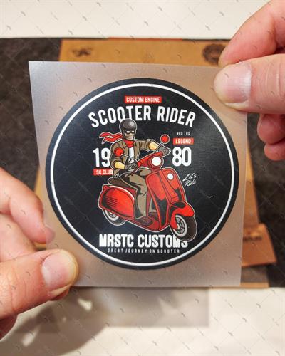 VSP35 Scooter Rider Etiketi