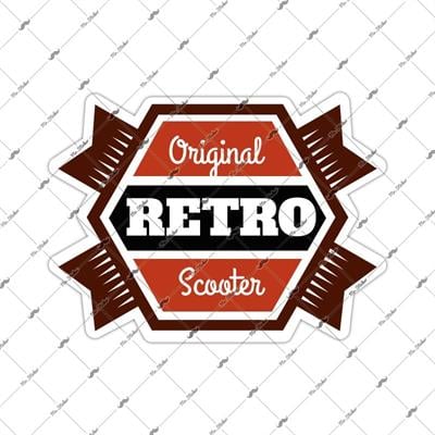 VTR1 Orjinal Retro Scooter Yazili Etiket