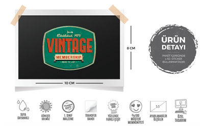 VTR15 Vintage Etiket