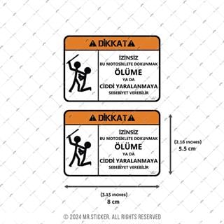 WRN2 Motoruma Dokunma Etiketi 2li Set