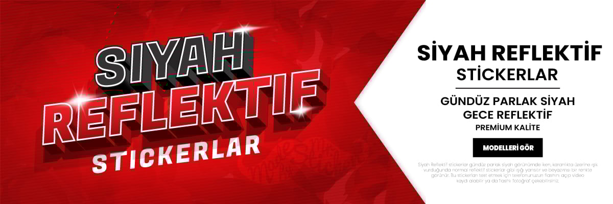SİYAH REFLEKTİF STİCKERLAR