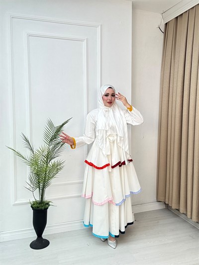 Hr6809-Seren Elbise-Beyaz