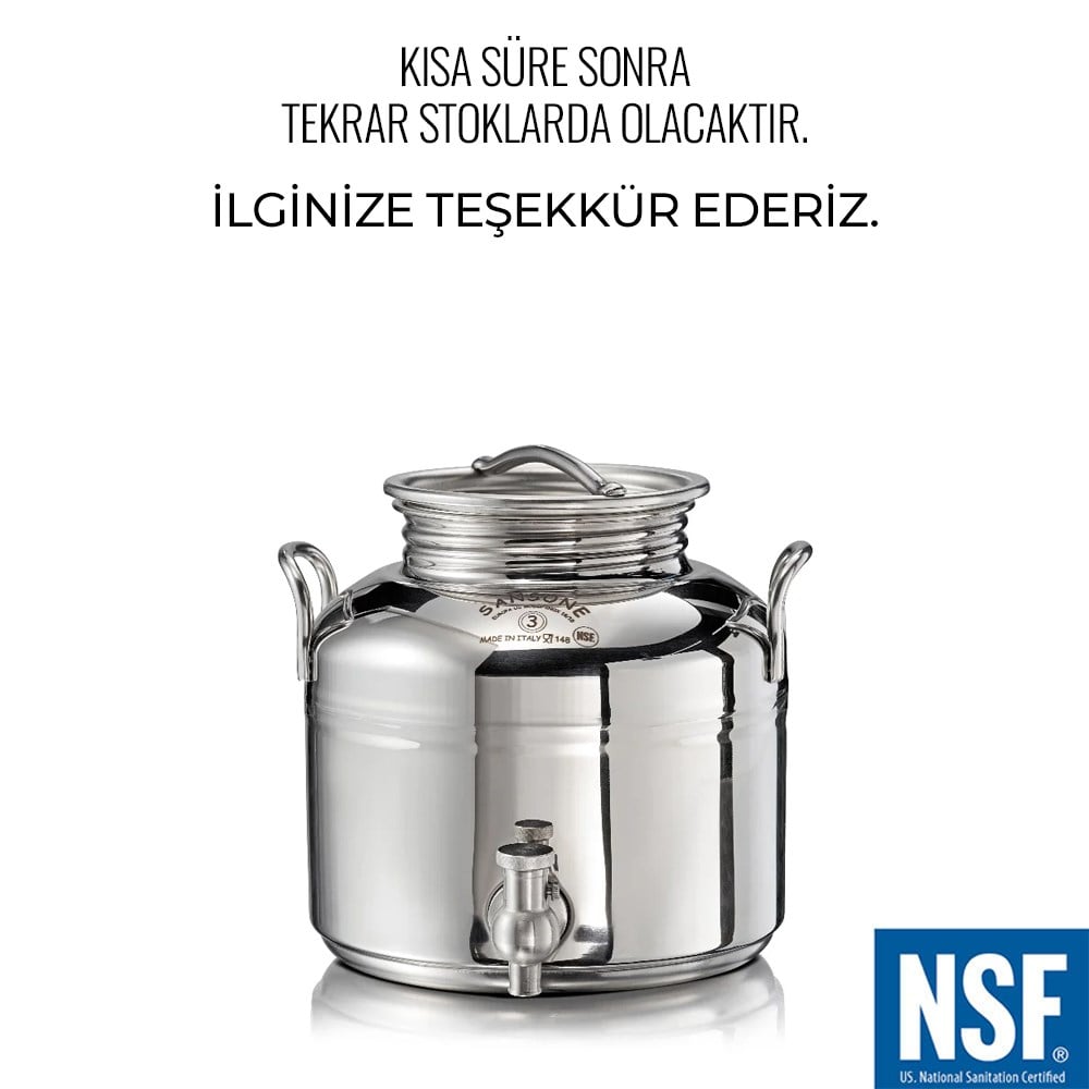 Paslanmaz Zeytinyağı Güğümü 3 Lt EUROPA